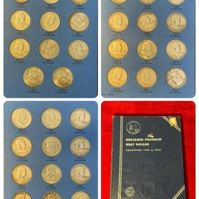 Complete Franklin Silver Half-Dollar Set (1948-1963) (35 Count) (MMC87)