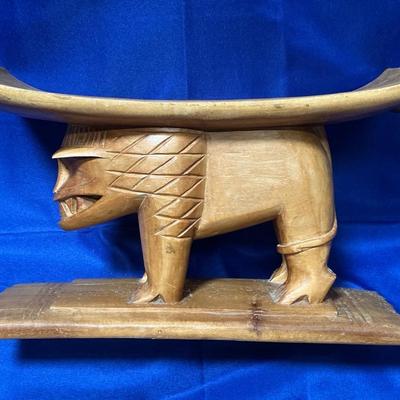 Antique African Ashanti Carved Wood Stool