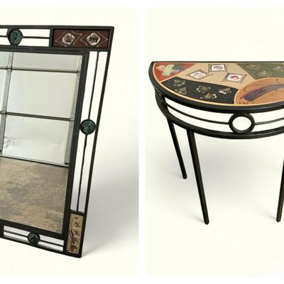 Staropoli Pottery Designs Lamp Table & Mirror