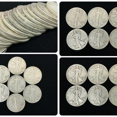 Walking Liberty Silver Half-Dollars (19 Count) (MMC76)