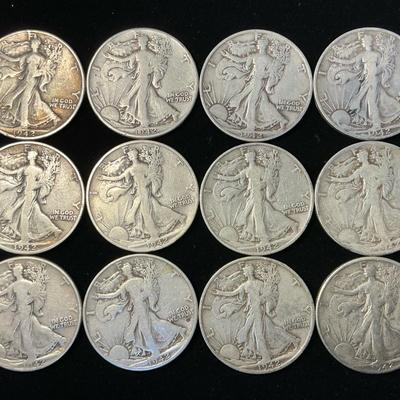Walking Liberty Silver Half-Dollars (12 Count) (MMC75)