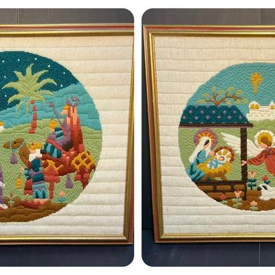 Nativity & Three Kings Embroidery Art 