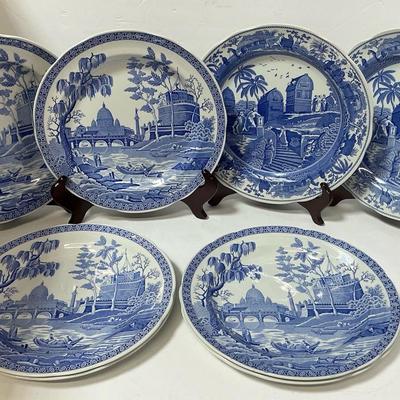 Spode The Blue Room Rome & Caramanian China Plates