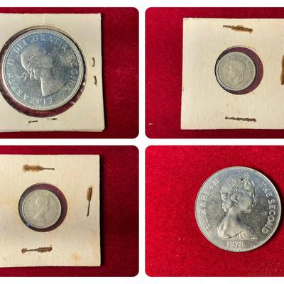 Canadian Silver Coins - Inc Charlottetown Quebec, Ascension Island (MMC85)