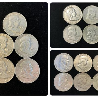 Franklin Silver Half-Dollars (15 Count) (MMC77)
