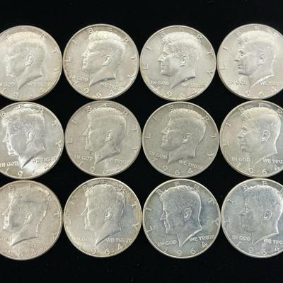 Kennedy 1964 Silver Half-Dollars (12 Count) (MMC63)
