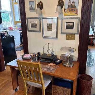 Sale Photo Thumbnail #23: desk and small paintings