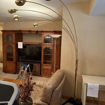 Brass 60s style floor lamp