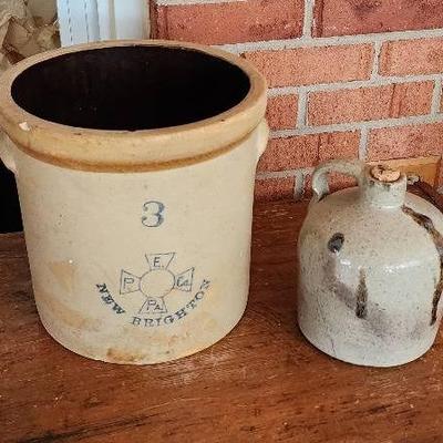 Enterprise Pottery Co. 3 Gallon Crock, & Jug - Stoneware