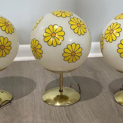 Mid century Daisy Swag Lamps