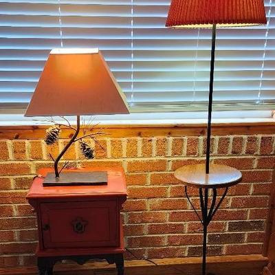 Lamps and Humidor Cabinet/Side Table