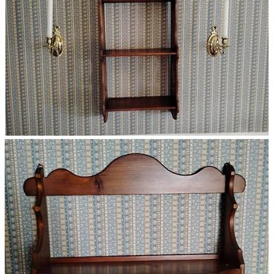 Two Wall Shelves & Sconces 