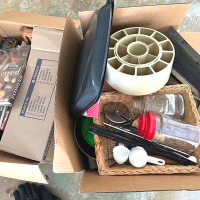 Mystery Lot Of Cook Books & Kitchen Goods
