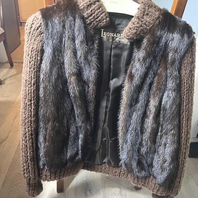 Leonard furs Mink & Knit  Jacket