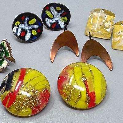MCM Jewelry Featuring Copper, Enamel And Acrylic 