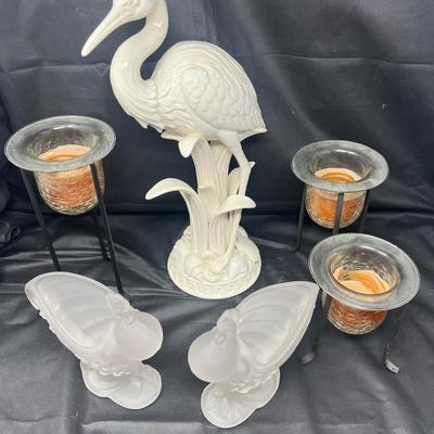 Heron, Roosters & Decor