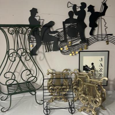 Metal Lyre Harp Magazine/Music Racks & More
