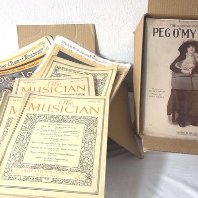 2 Boxes Of Vintage Sheet Music