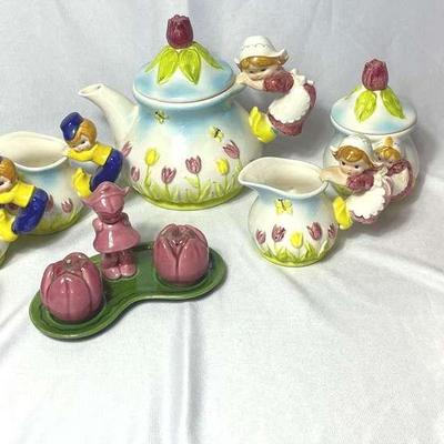 Lefton Dutch Girl/Boy Tea Set & More!