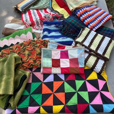 Quilts, Wool Blankets, Crochet, & Chenille