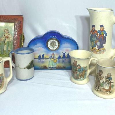 Antique Roseville Art Creamware Dutch Pattern