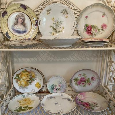 Delicate Vintage Porcelain Plates and Bowl