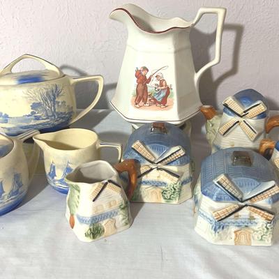 Roseville Landscapes Tea Set & Dutch Windmill Tea Set (Japan)