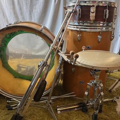 Vintage Slingerland Natural Maple Drum Kit & More