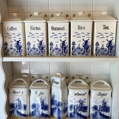 Vintage German And Czech Canisters And Spice Jars Lot 3 