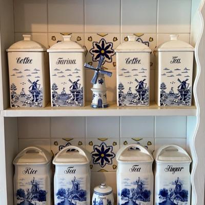 Vintage German Porcelain Spice And Kitchen Jars Lot 1