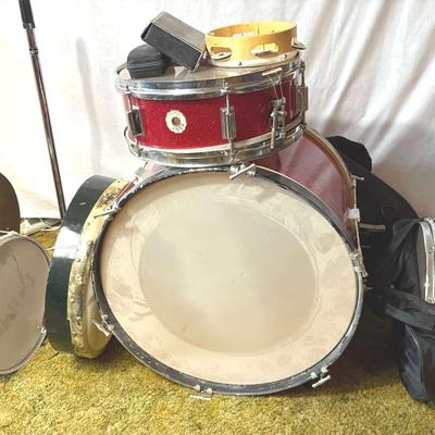 Vintage Kent Red Drum Kit, 1960s