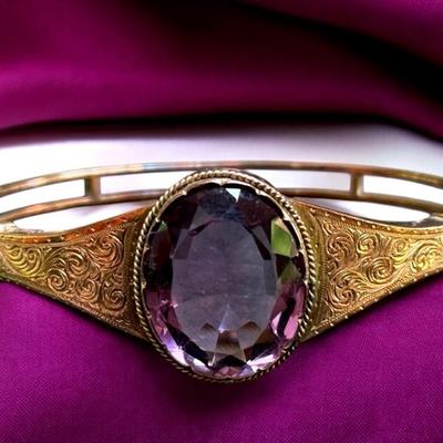 Milne gold amethyst bracelet circa 1870
