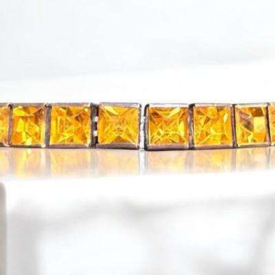 Sterling silver andalusite bracelet