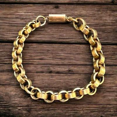 Victorian watch fob or bracelet in gold