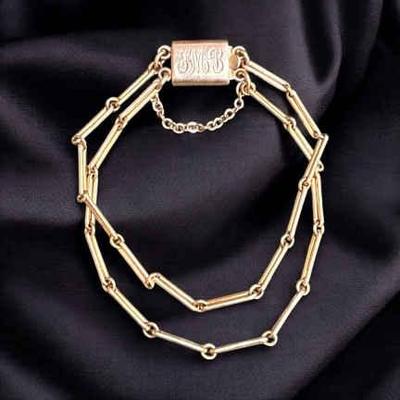 18k gold link bracelet circa 1890