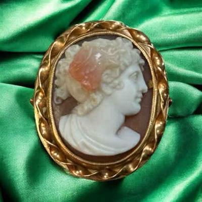 1860 sardonyx cameo ring 14k