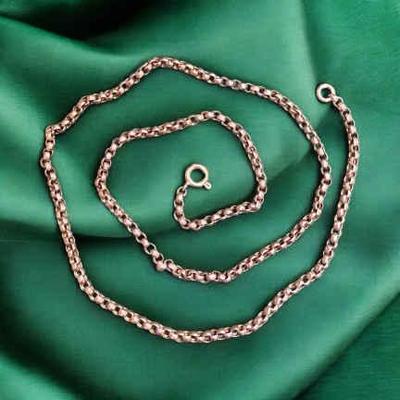 585 hallmarked snake" chain