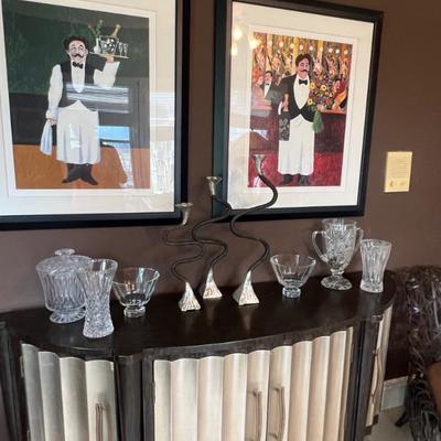Sale Photo Thumbnail #1: Designer furniture, signed serigraphs