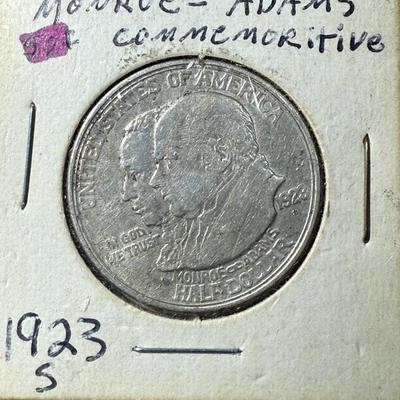 1923-S Monroe–Adams Commemorative Half Dollar | 90% Silver | Low Mintage Vintage Beauty
