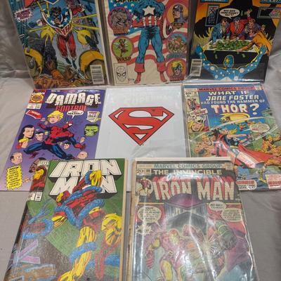 Mixed Marvel/DC Key Comic Lot – What If Jane Foster Thor, Damage Control, Iron Man #60, Superman #50