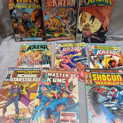 Marvel Bronze Age Adventure Lot – Hulk & Ka-Zar Team-Up, Shang-Chi, Shogun Warriors, Starstalker (9 