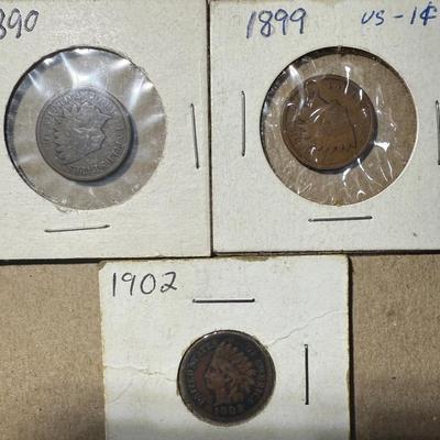 Indian Head Cent Trio (1890–1902) | Pre-1909 U.S. Copper Classics