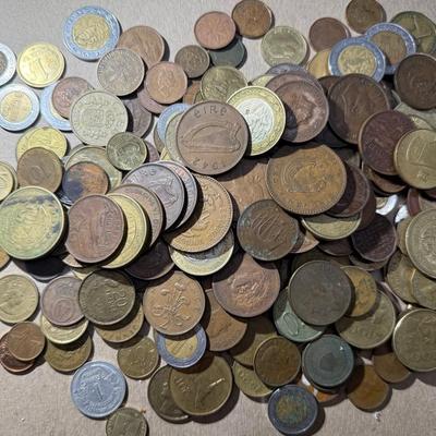 Large Coin Lot 2 Foreign Coins 