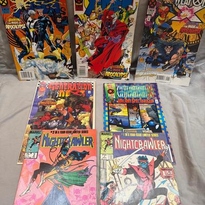X-Men Comic Lot – Age of Apocalypse #1 Issues + Nightcrawler Mini & Gen X Holiday Special (7 Comics)