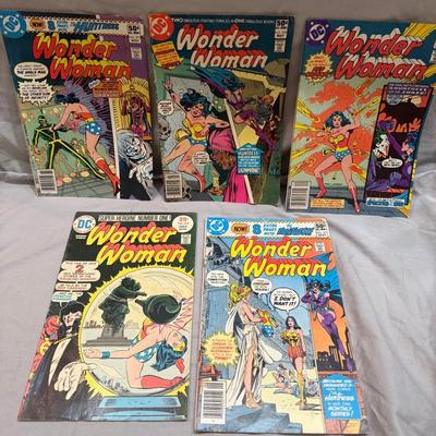 Wonder Woman Comic Lot – #218, 271, 273, 279, 283 – Bronze Age + First Silver Swan!