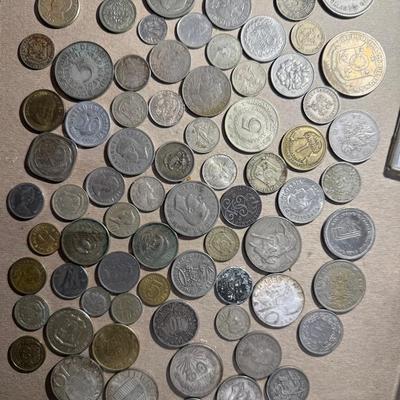 Large Foreign Coin Lot 1920s To 70s #1