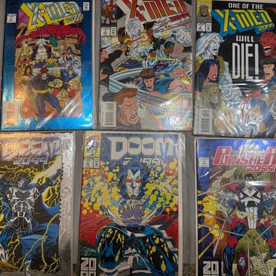 Marvel 2099 Comic Lot – X-Men #1–3, Doom #1–2, Punisher #1 – Foil Covers + First Appearances! 