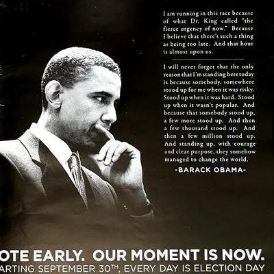 Make History Vote Now Barack Obama Poster