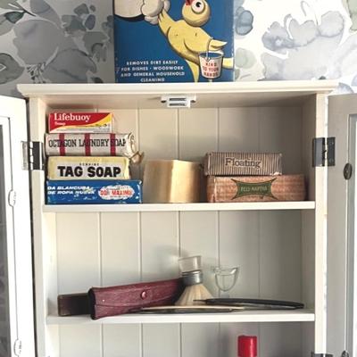 Vintage Advertising Collectibles with Soaps, Razors, Mickey Mouse