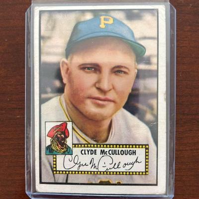 1952 Topps Baseball Card. Clyde McCullough - Pittsburgh Pirate #218